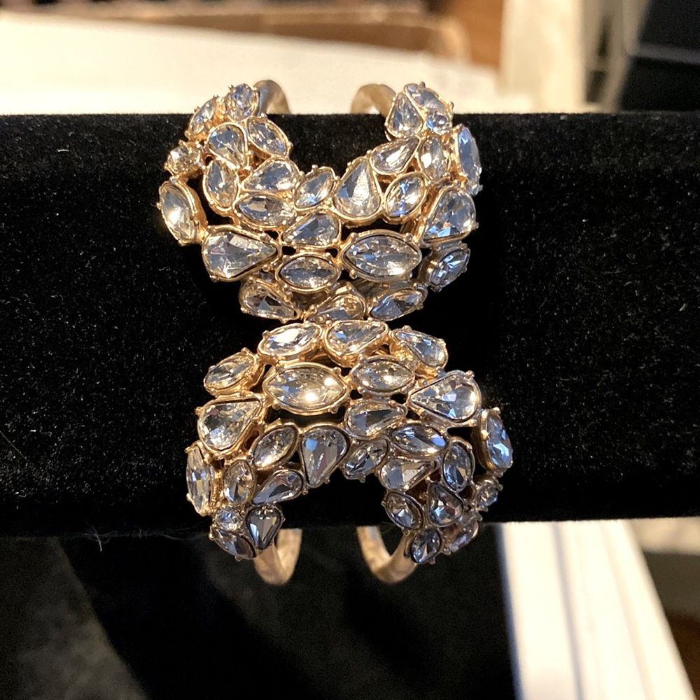 NWT Belle Badgley Mischka gold and crystal bracelet
